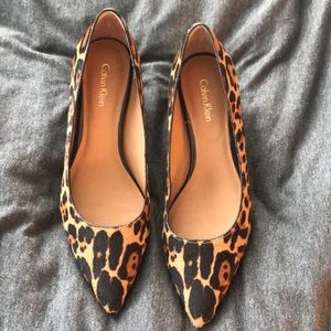 Calvin Klein animal print pumps